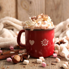 hot chocolate with marshmallow