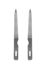 stainless steel nail buffer isolated on white