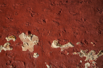 Grunge red paint texture in Mexico