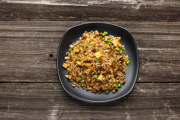 tasty japanese food on table