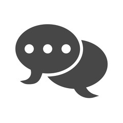 Speech Bubble Flat Vector Icon