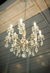 Crystal chandelier hanging