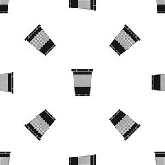 Trash can pattern seamless black