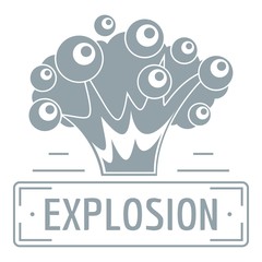 Art explosion logo, simple gray style