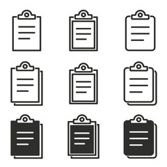 Registration icon set.