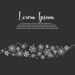 Abstract Christmas Snowflakes Vector Background