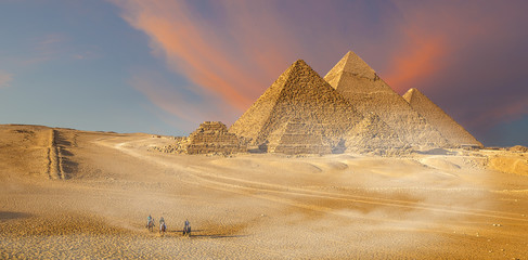 Piramidi  di Giza, Egitto - obrazy, fototapety, plakaty