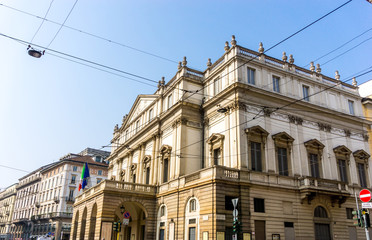 MILAN, ITALY - March 16, 2017: street view of downtown milan, capital of the Lombardy region, ranking 4th in the European Union