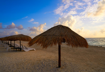 Fototapeta premium Riviera Maya sunrise in Caribbean Mexico