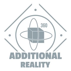 Additional reality logo, simple gray style