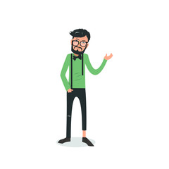 Exhausted and completely wiped out cartoon guy in casual clothes, gesturing. Vector illustration. Modern flat design.