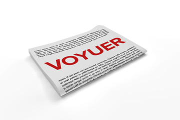 Voyuer on Newspaper background