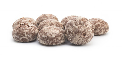 Dutch cookie for Sinterklaas holiday on a white background