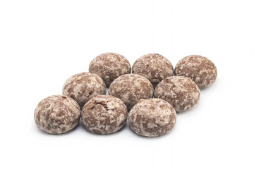 Dutch cookie for Sinterklaas holiday on a white background