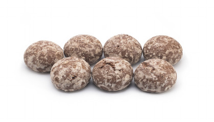 Dutch cookie for Sinterklaas holiday on a white background