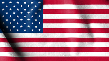 Fototapeta premium United states fabric flag, USA velvet fabric flag.
