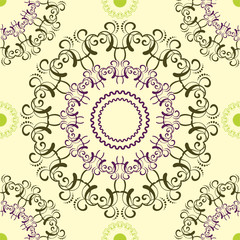 Seamless abstract floral pattern,mandala pattern