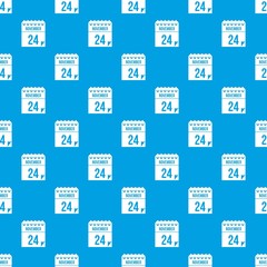 24 november calendar pattern seamless blue