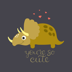 Cute dino illustration