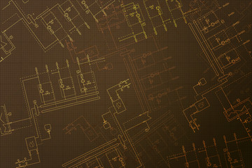 Gas home boiler. Heat equipment vector Illustration.