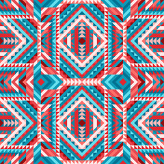ethnic tribal colorful seamless pattern aztec style