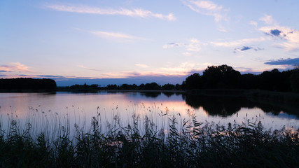 Calm surface of a lake