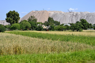A small village at the foot of a salt mine