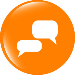 white bubble speech set icon,web button . Flat sign isolated on white background