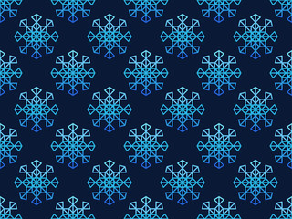 Christmas seamless pattern with snowflakes. Vector illustration