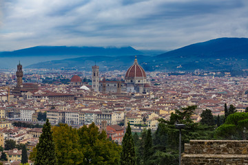 Fototapeta na wymiar Florence with Blue Mountains