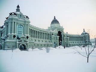 Obraz premium beautiful building in the winter