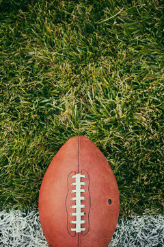 American football on field