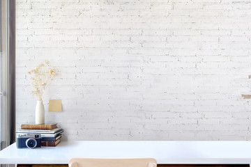 Stylish workplace mockup. Stylish workspace with supplies. desk space concept.