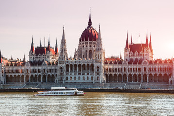 Fototapeta premium Hungary. Budapest. Parliament view.