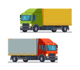 Truck, lorry icon or symbol. Delivery, logistics concept. Vector illustration
