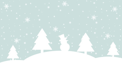 Weihnachten - Zauberhafter Winterwald (in Grün/Weiß)