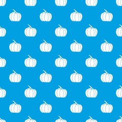 Pumpkin pattern seamless blue
