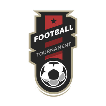 Football tournament, soccer logo.