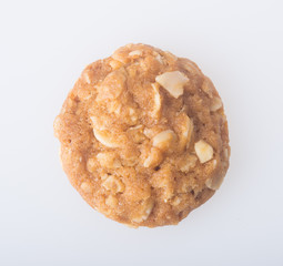 cookie with almond on the background. cookie with almond on the background