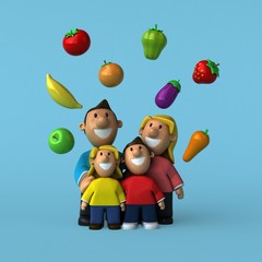 Family - 3D Illustration