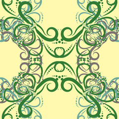 Seamless abstract floral pattern,mandala pattern