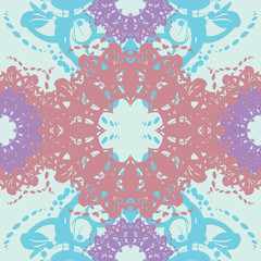 Seamless abstract floral pattern,mandala pattern