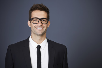 Businessman confident in spectacles, portrait