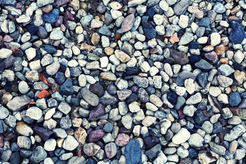 The background of the pebbles on the beach