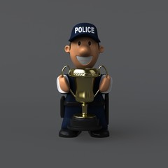 Police - 3D Illustration