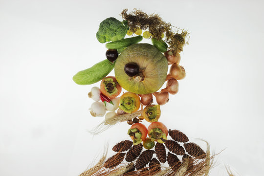 vegetable face composition
