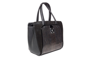 Naklejka premium ladies suede bag of black color