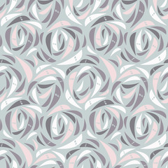 Modern seamless pattern with cute roses