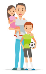 Family Illustration - Father and Child Family