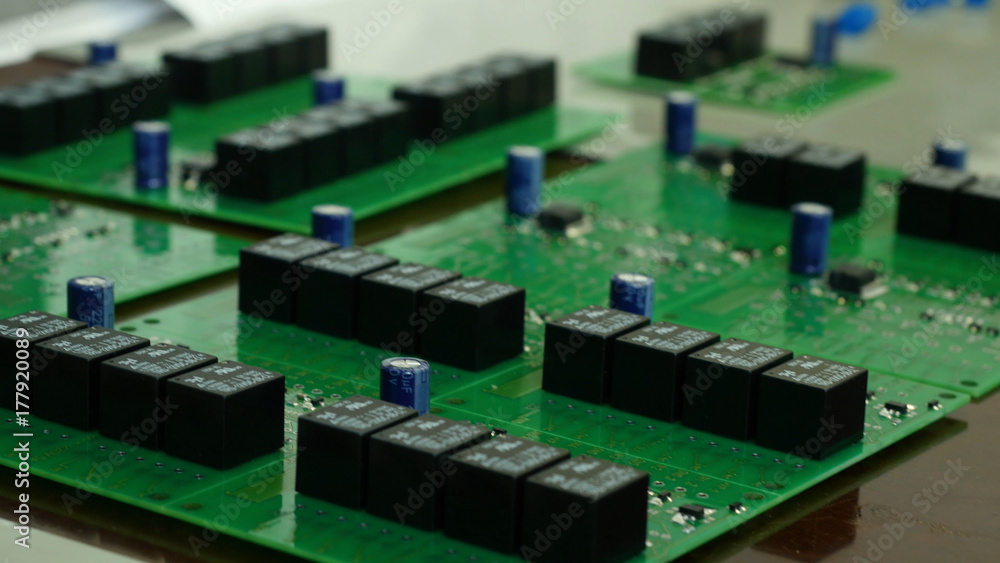 Poster detail of integrated circuit board with chip. integrated circuit board of a hard disk. chip, microch